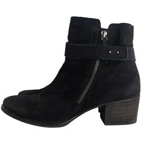 Paul Green Black Suede Ankle Boots
